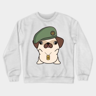 Green Beret Pug Crewneck Sweatshirt